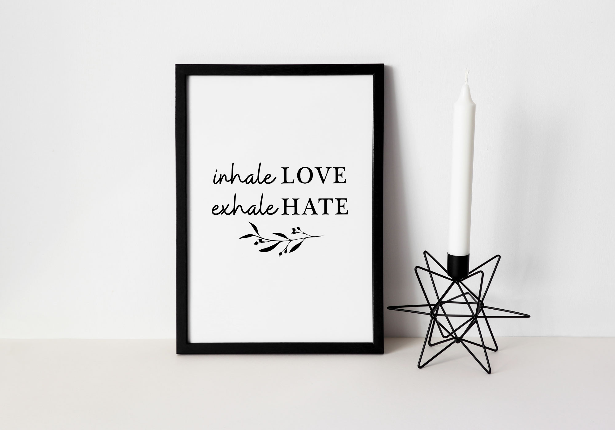 Free Inhale Love, Exhale Hate SVG Cut File