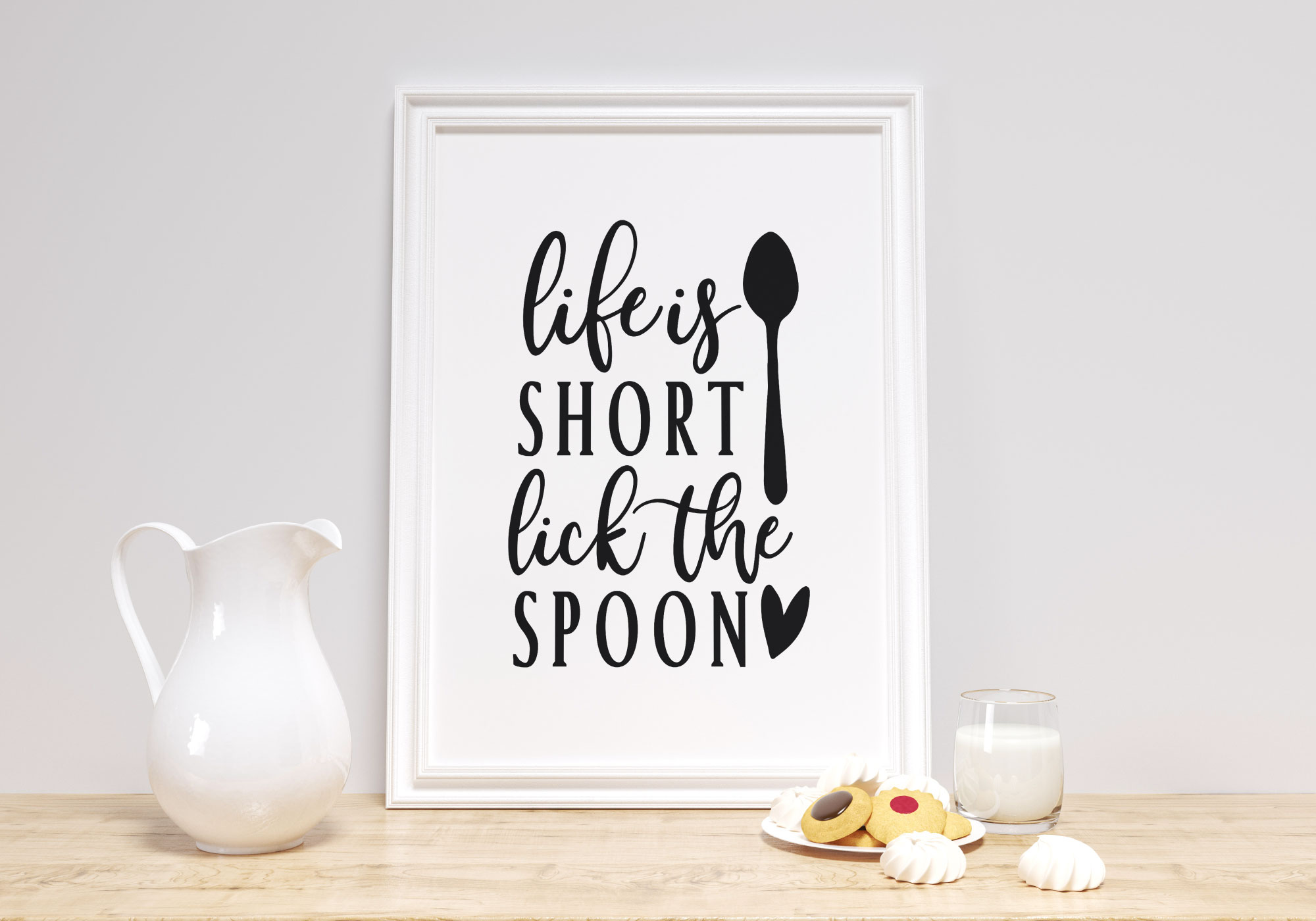 Free Life is Short, Lick the Spoon SVG Cut File