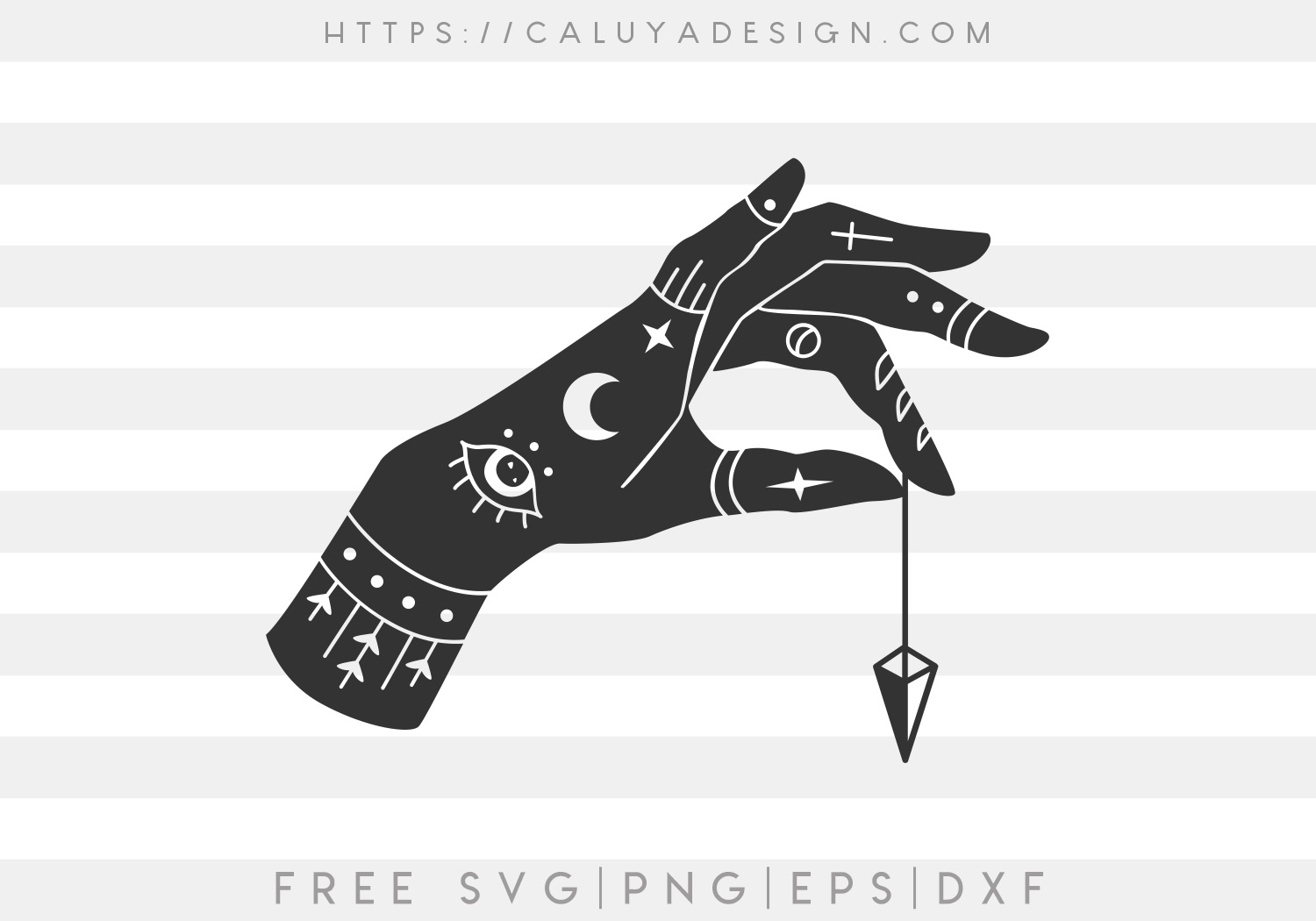 Free Mystical Hand SVG Cut File