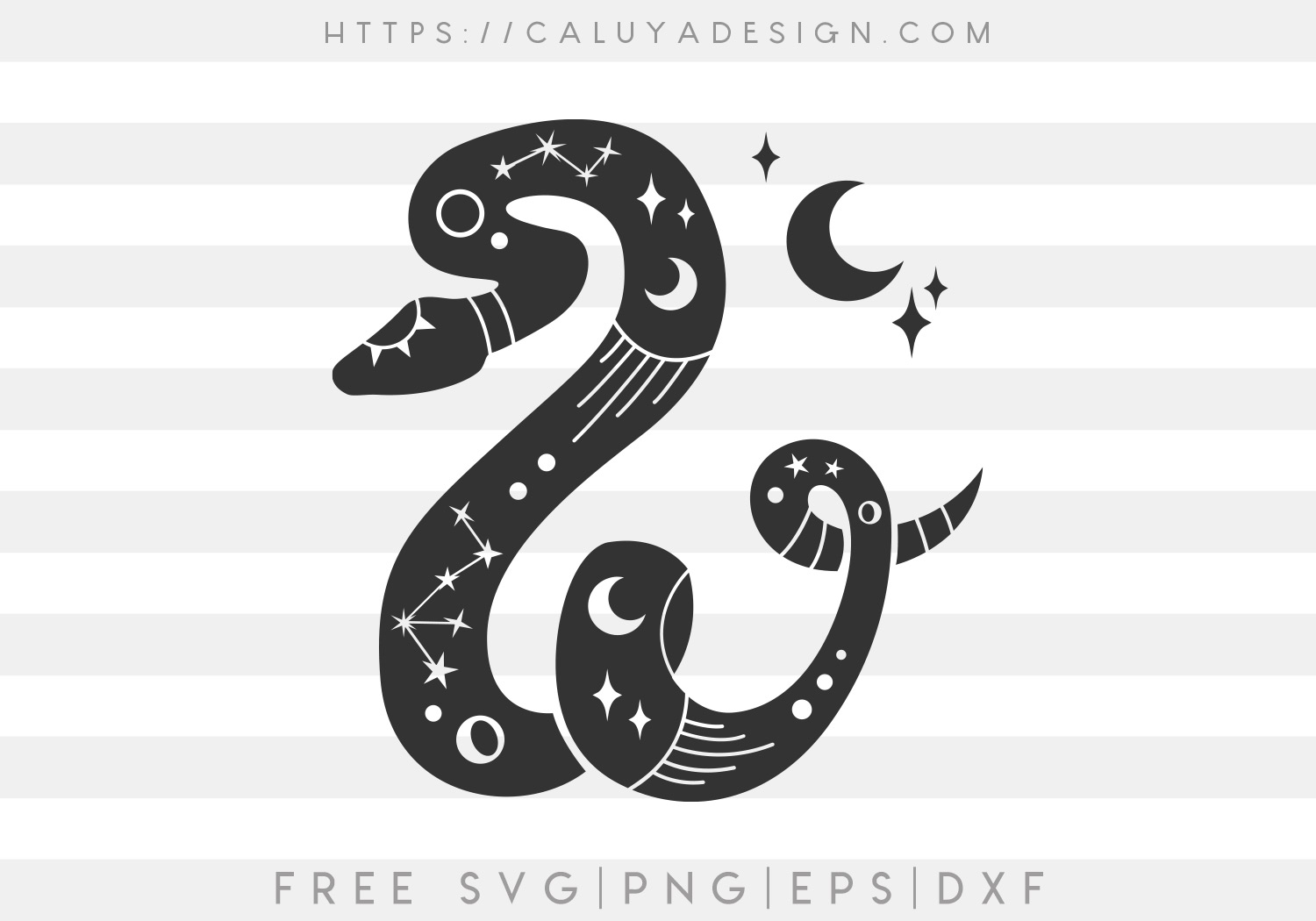 Free Mystical Snake SVG Cut File