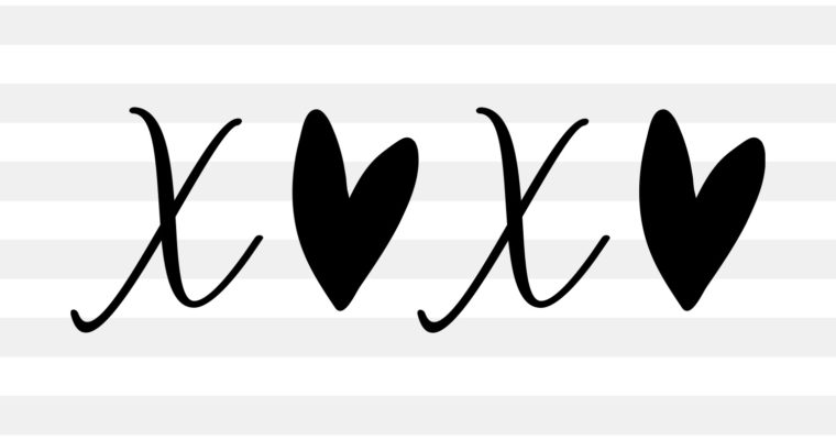 XOXO SVG, PNG, EPS & DXF
