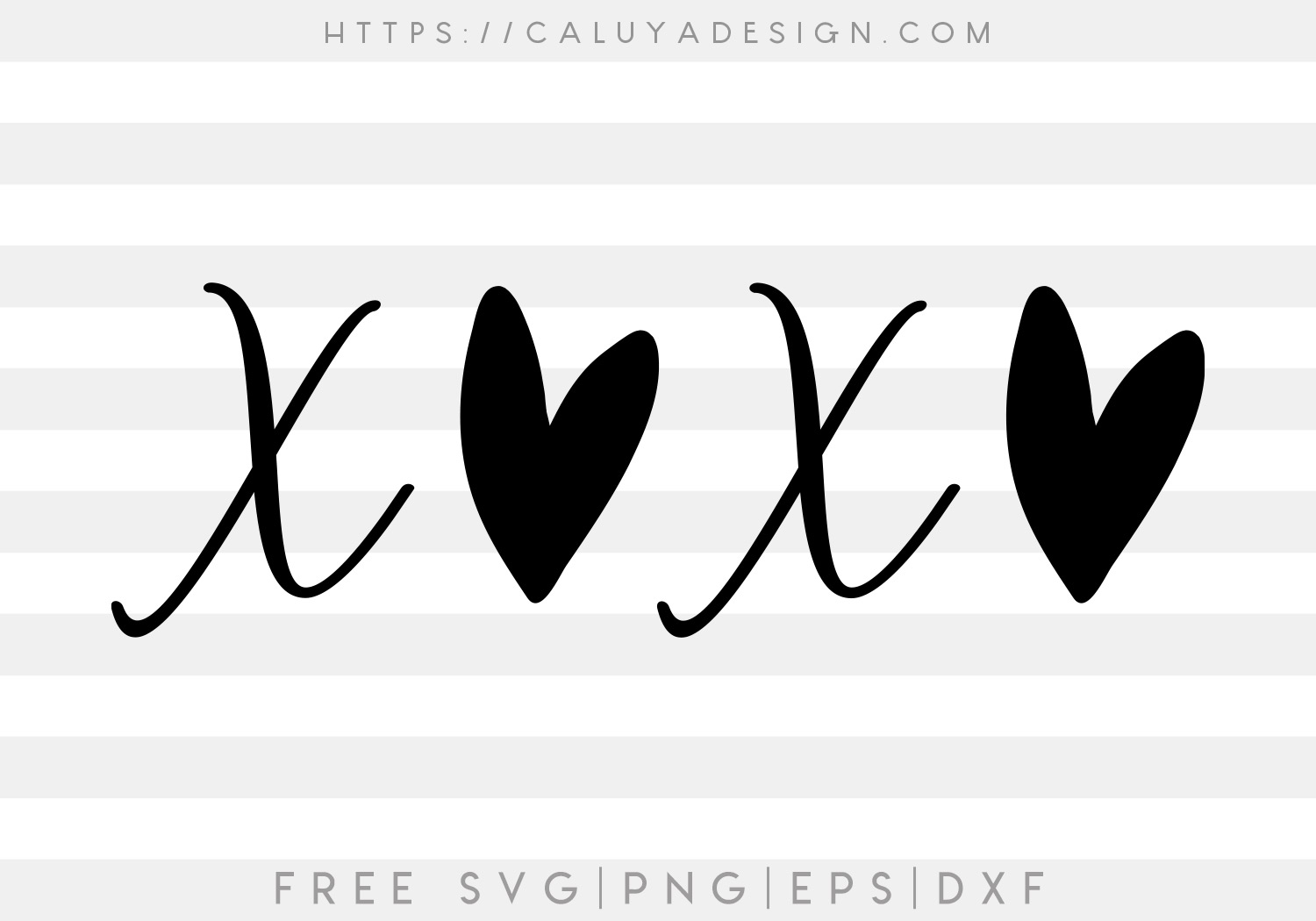 Free XOXO SVG, PNG, EPS & DXF by Caluya Design