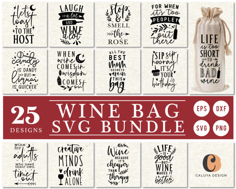 Wine Bag Making SVG Bundle