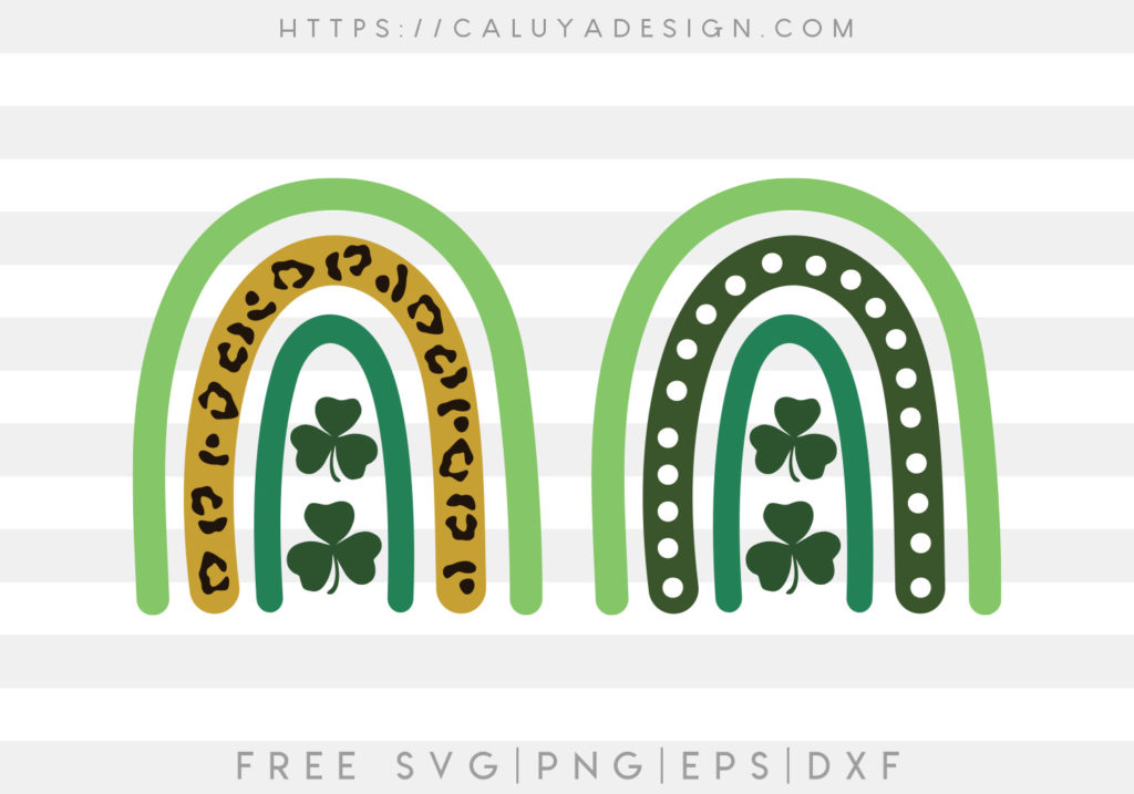 Free St Patrick's Rainbow SVG Cut File - CALUYA DESIGN