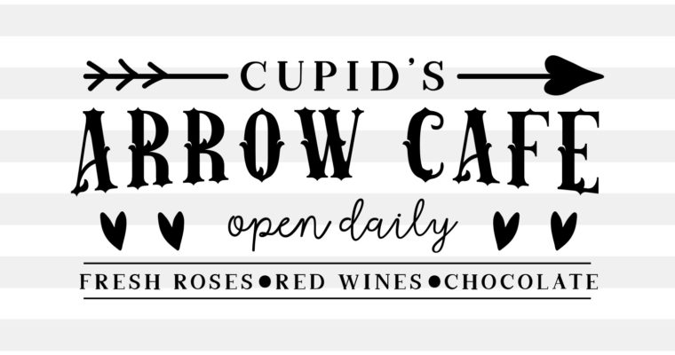 Cupid’s Cafe Sign SVG, PNG, EPS & DXF