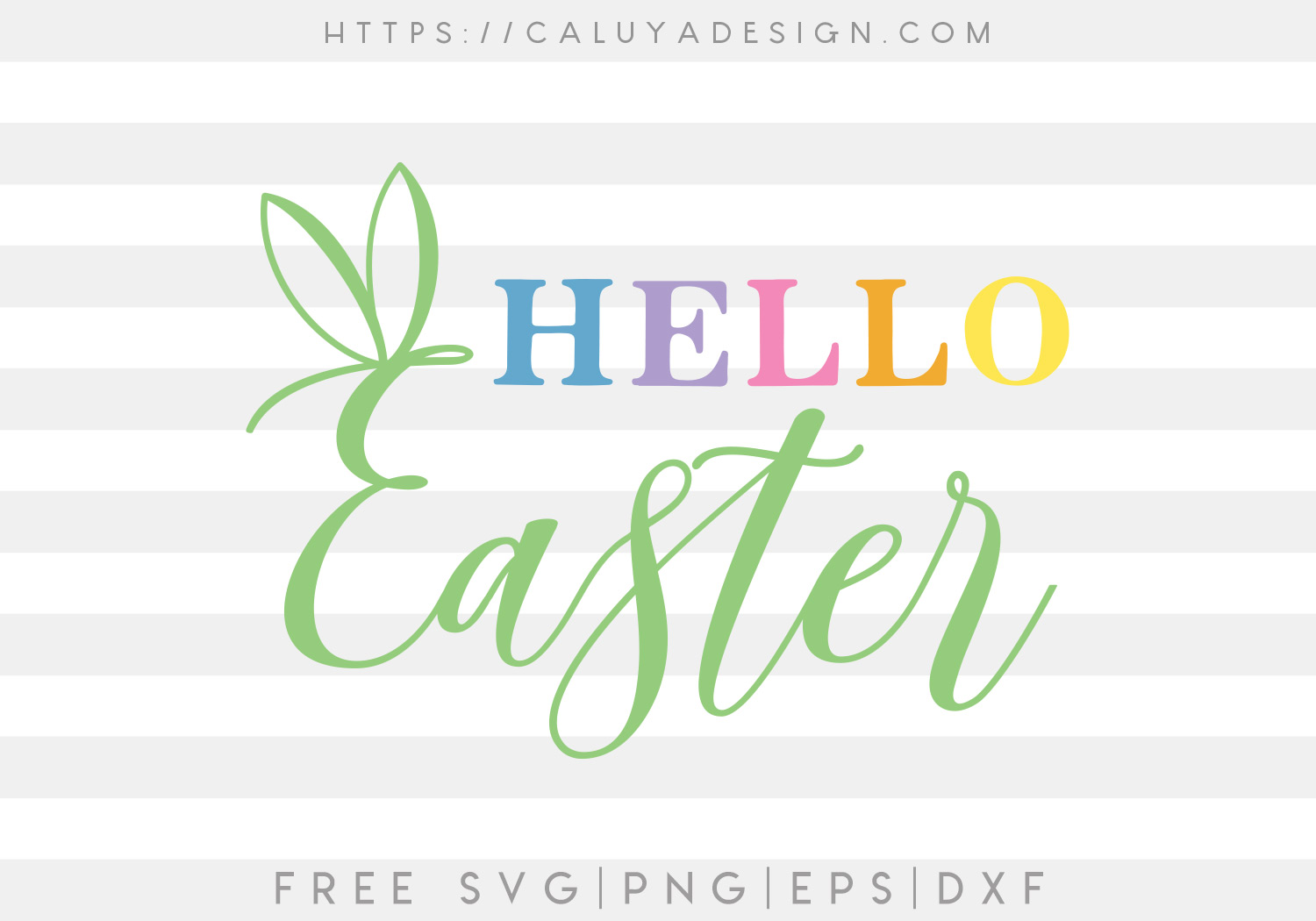Free Hello Easter SVG Cut File
