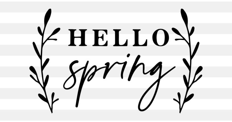 Hello Spring SVG, PNG, EPS & DXF