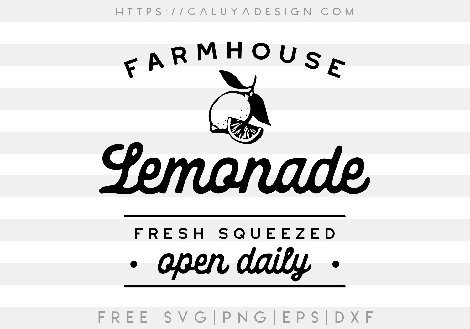 Free Farmhouse Lemonade Design SVG Cut File