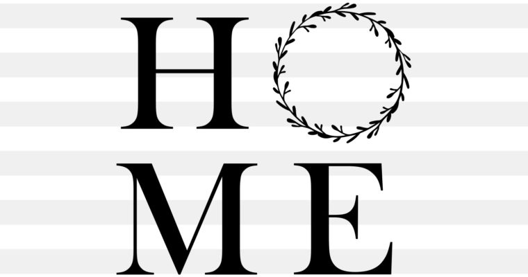 Wreath Home SVG, PNG, EPS & DXF