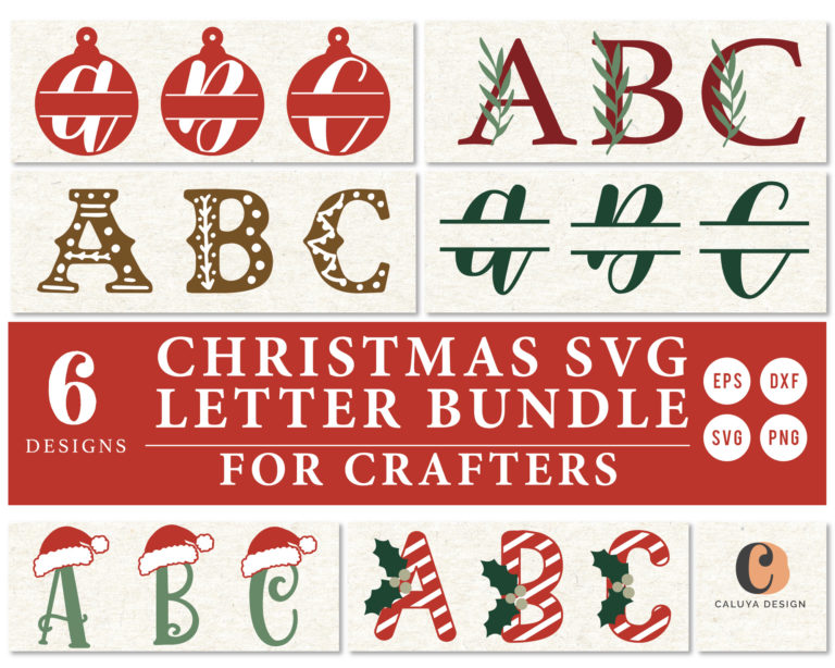 6 Christmas Monogram Bundle