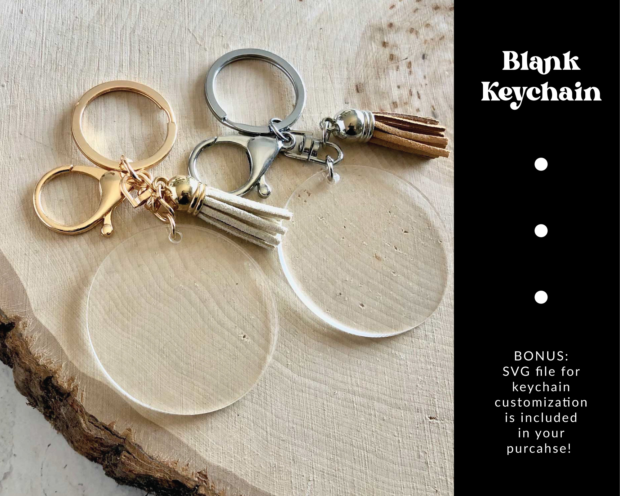 Cricut Blank: Keychain with Blank Round Acrylic