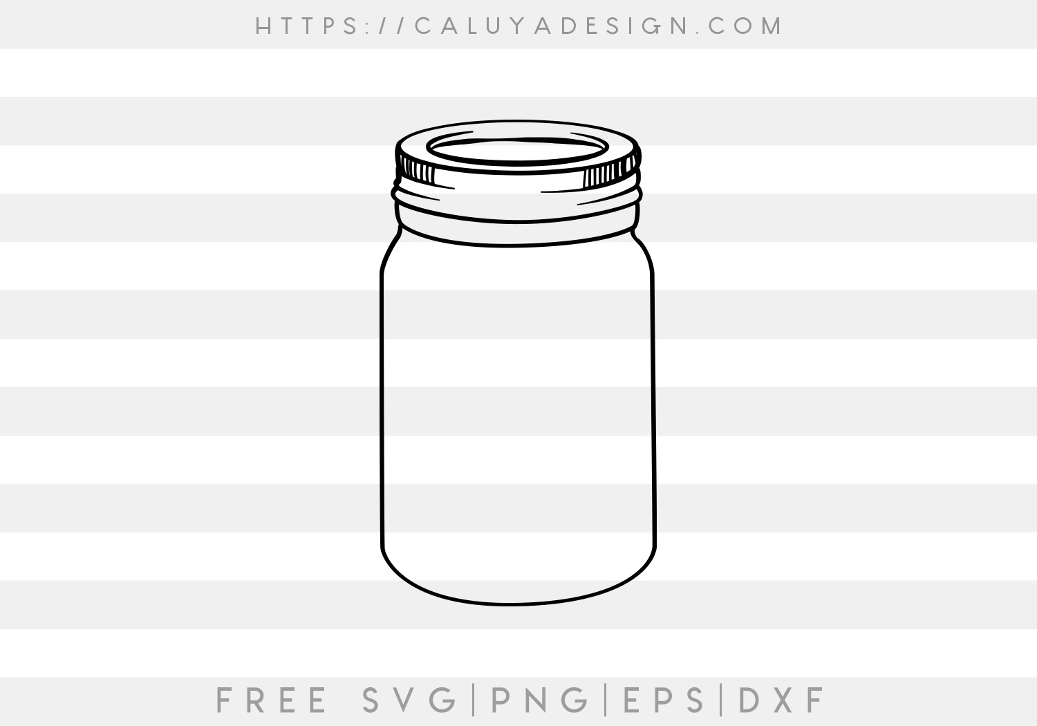 Free Blank Mason Jar SVG, PNG, EPS & DXF by Caluya Design