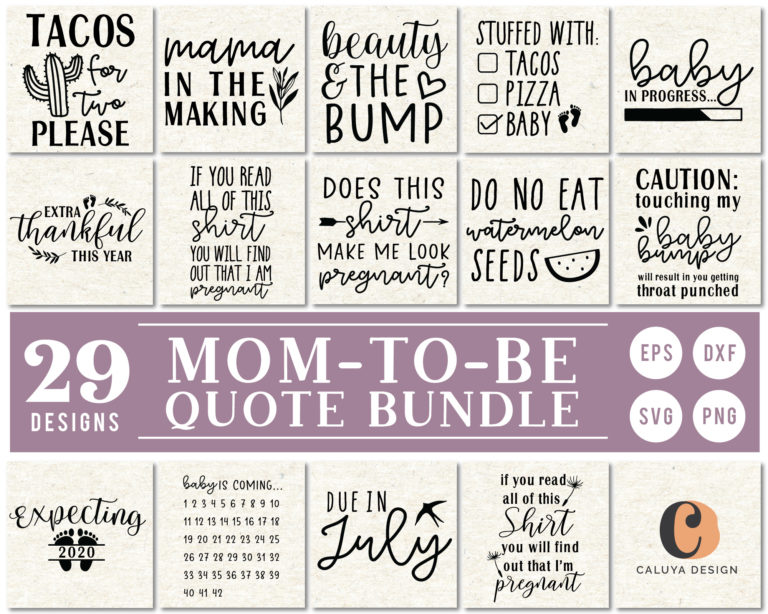 Mom-To-Be Cut File Bundle