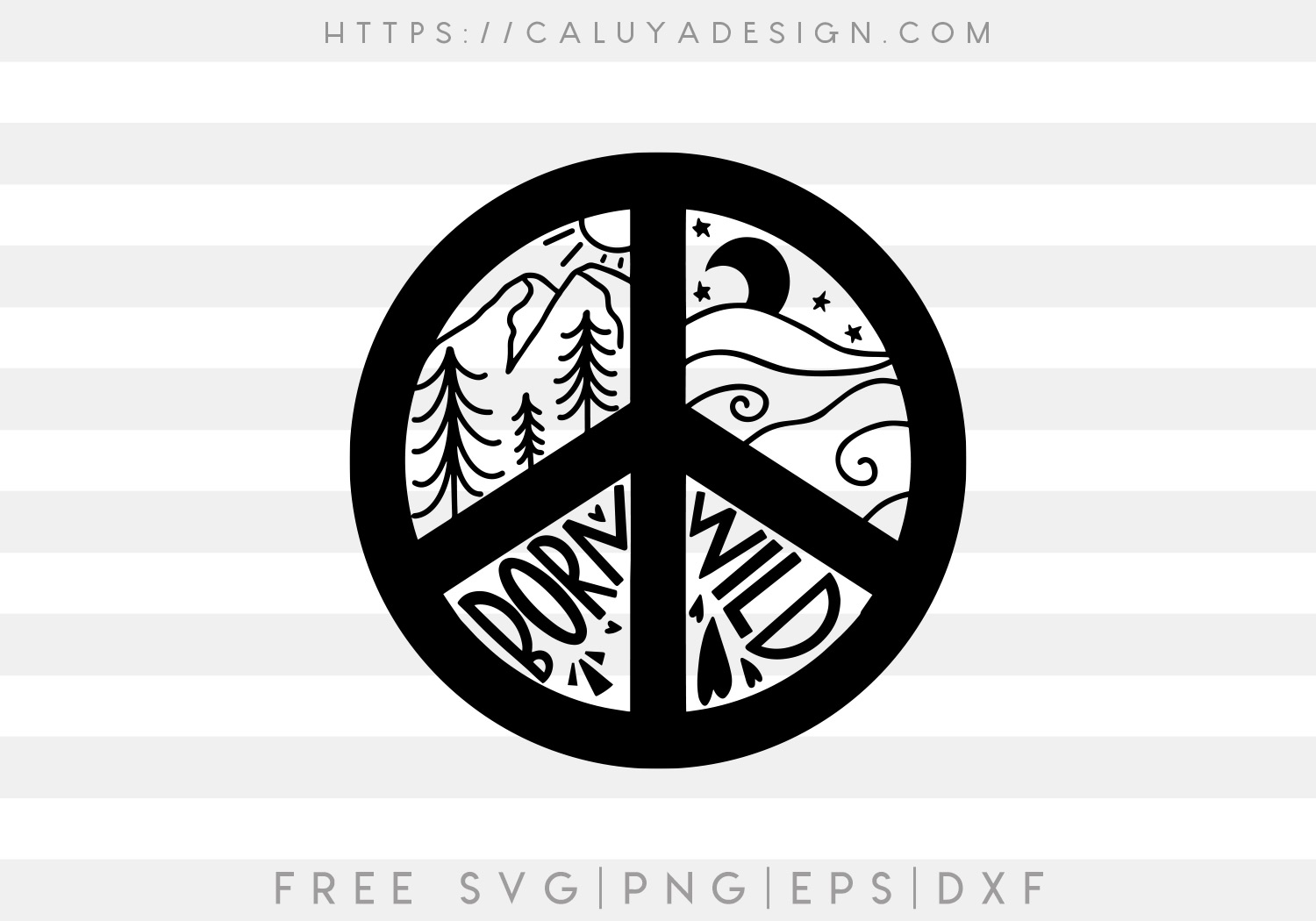 Free Born Wild Badge SVG