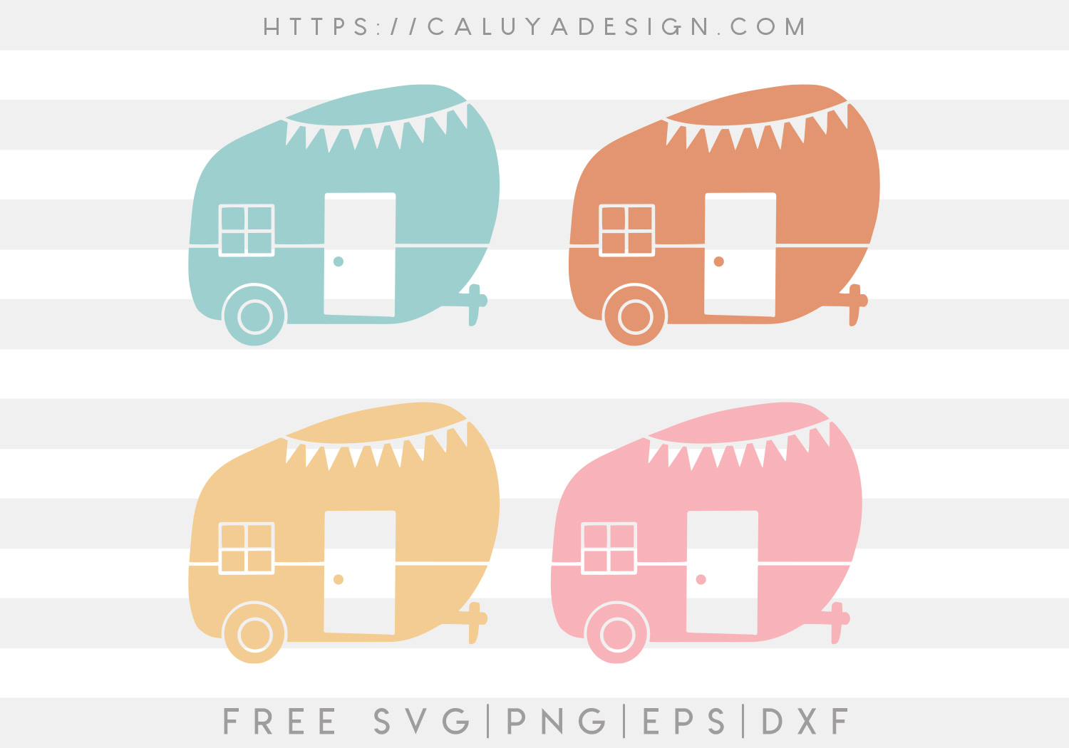 Free Cute Caravan SVG