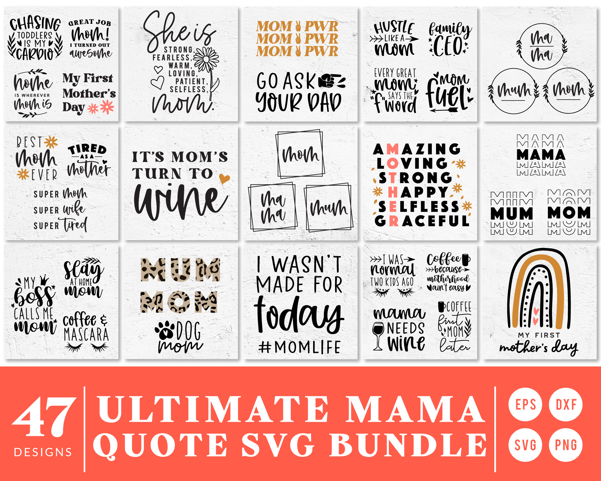 Mom Quote SVG Bundle
