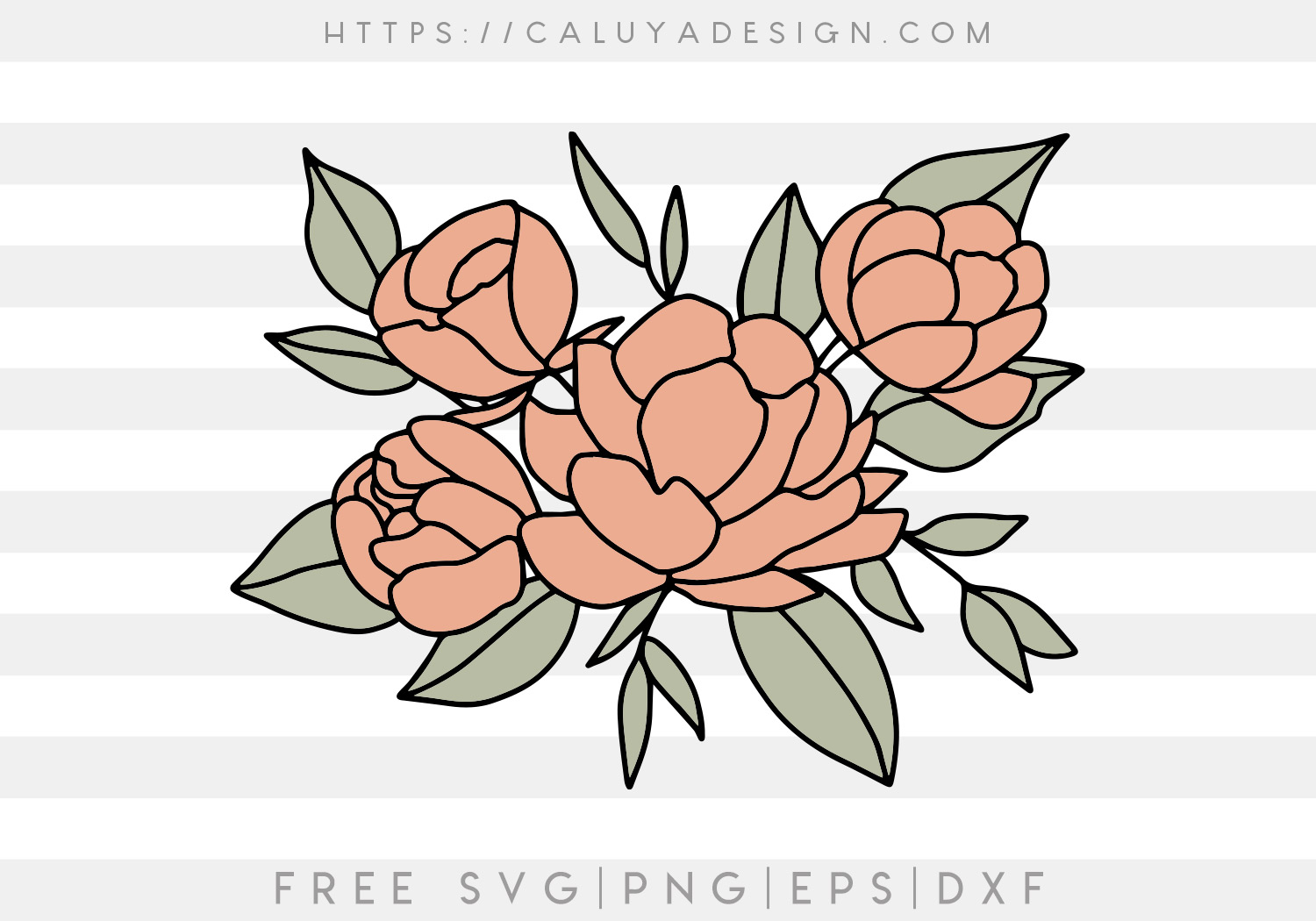 Free Flower Bouquet SVG - CALUYA DESIGN