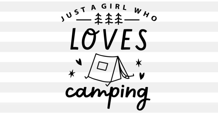 Free Girl Camping SVG