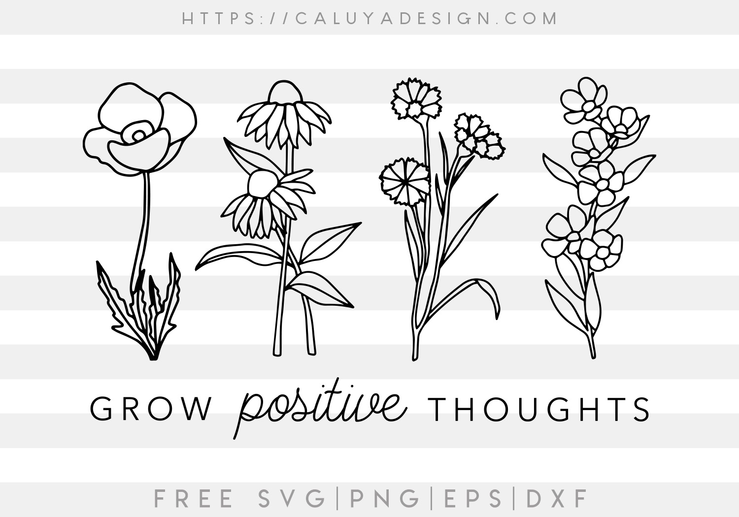 Free Grow Positive Thoughts SVG