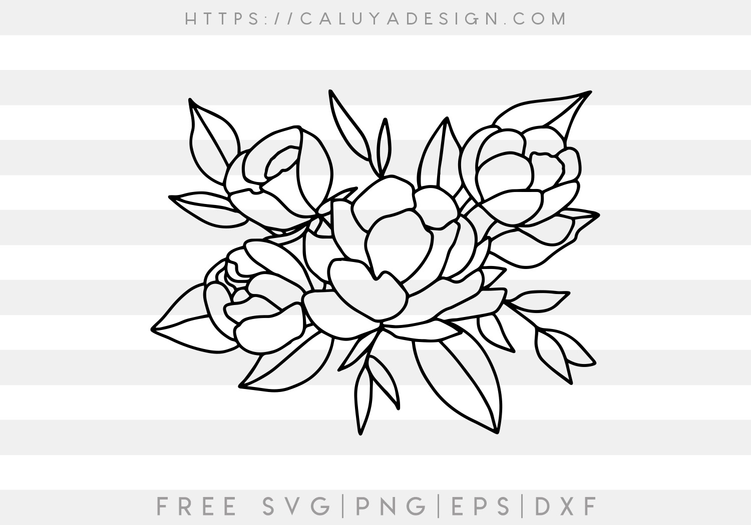 Free Handdrawn Flower Bouquet SVG