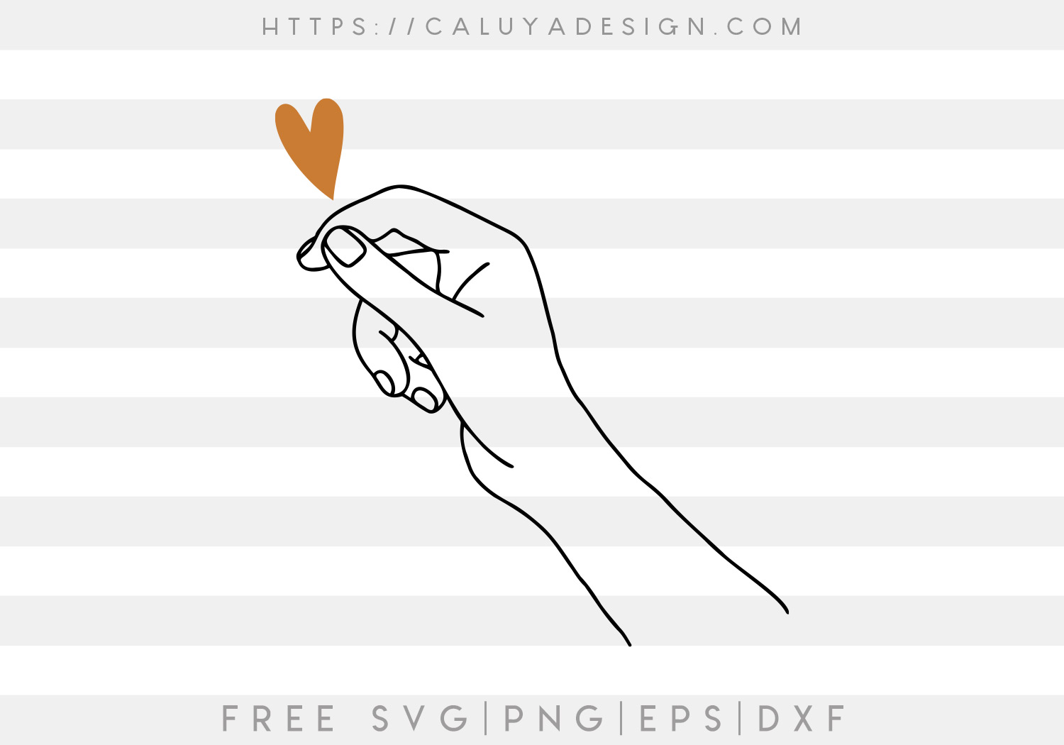 Free Heart Holding Hand SVG