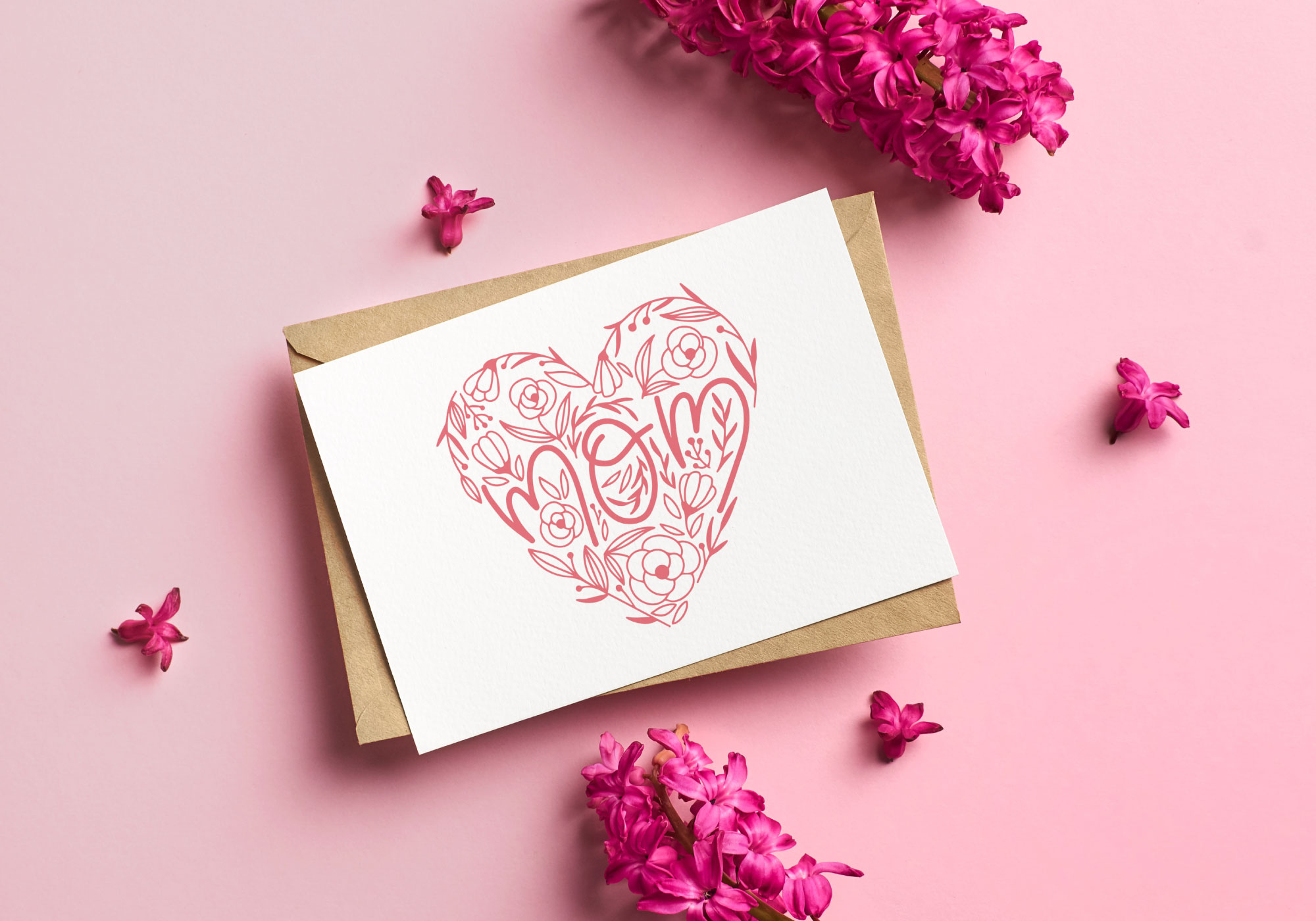 Free Mom Floral Heart SVG