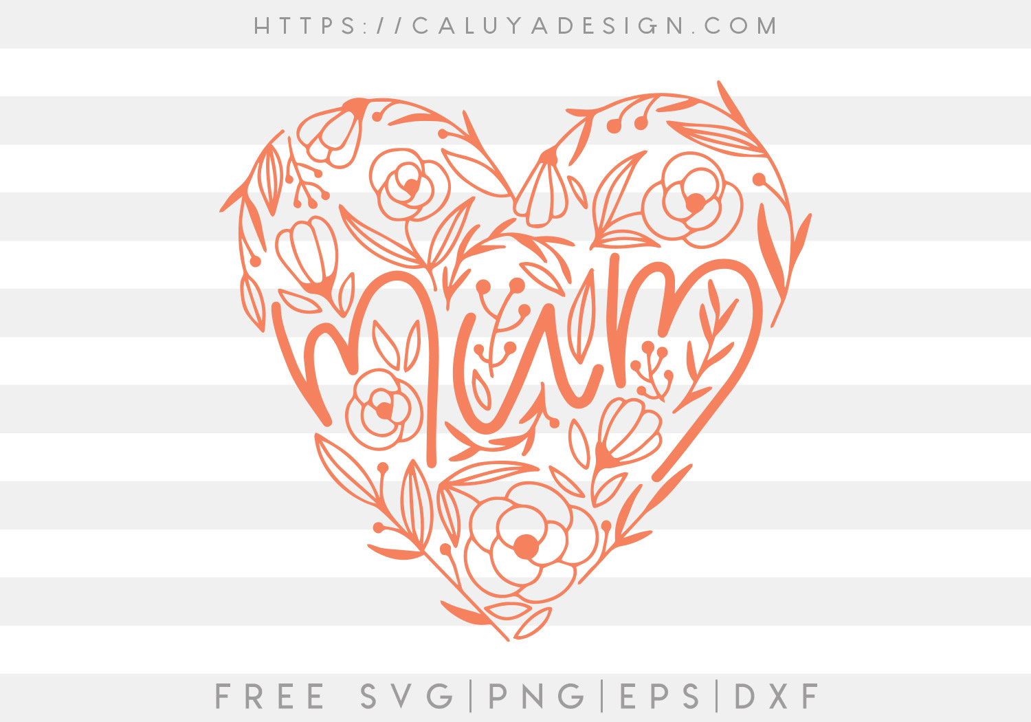 Download Free Mum Floral Heart Svg Caluya Design