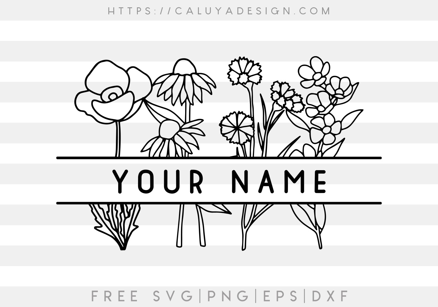 Free Wildflower Monogram SVG