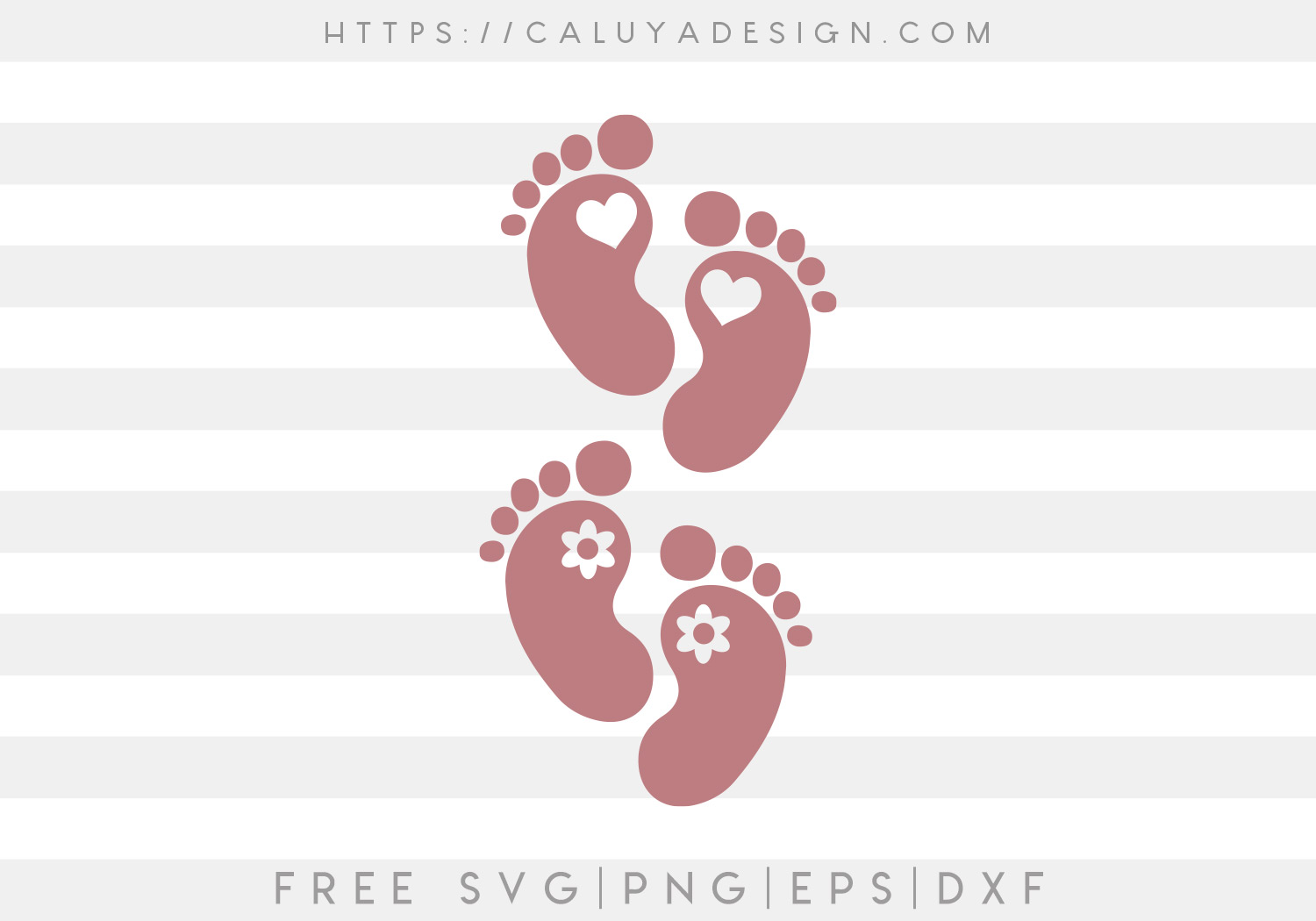 Free Baby Feet Set Svg Caluya Design