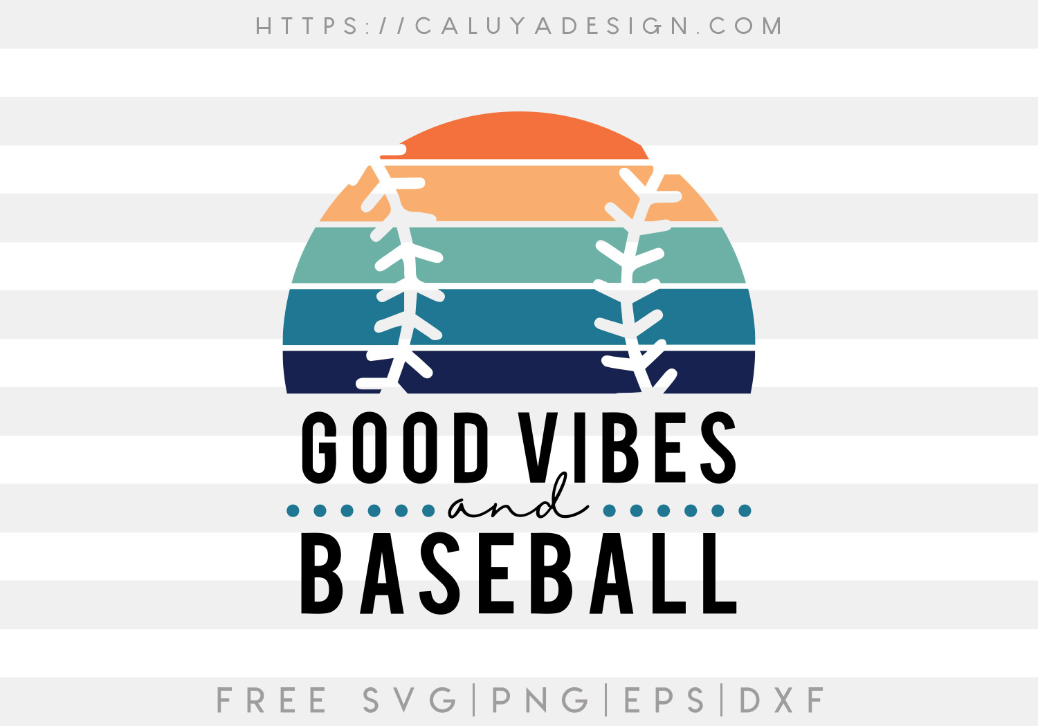 Free Baseball Good Vibes SVG