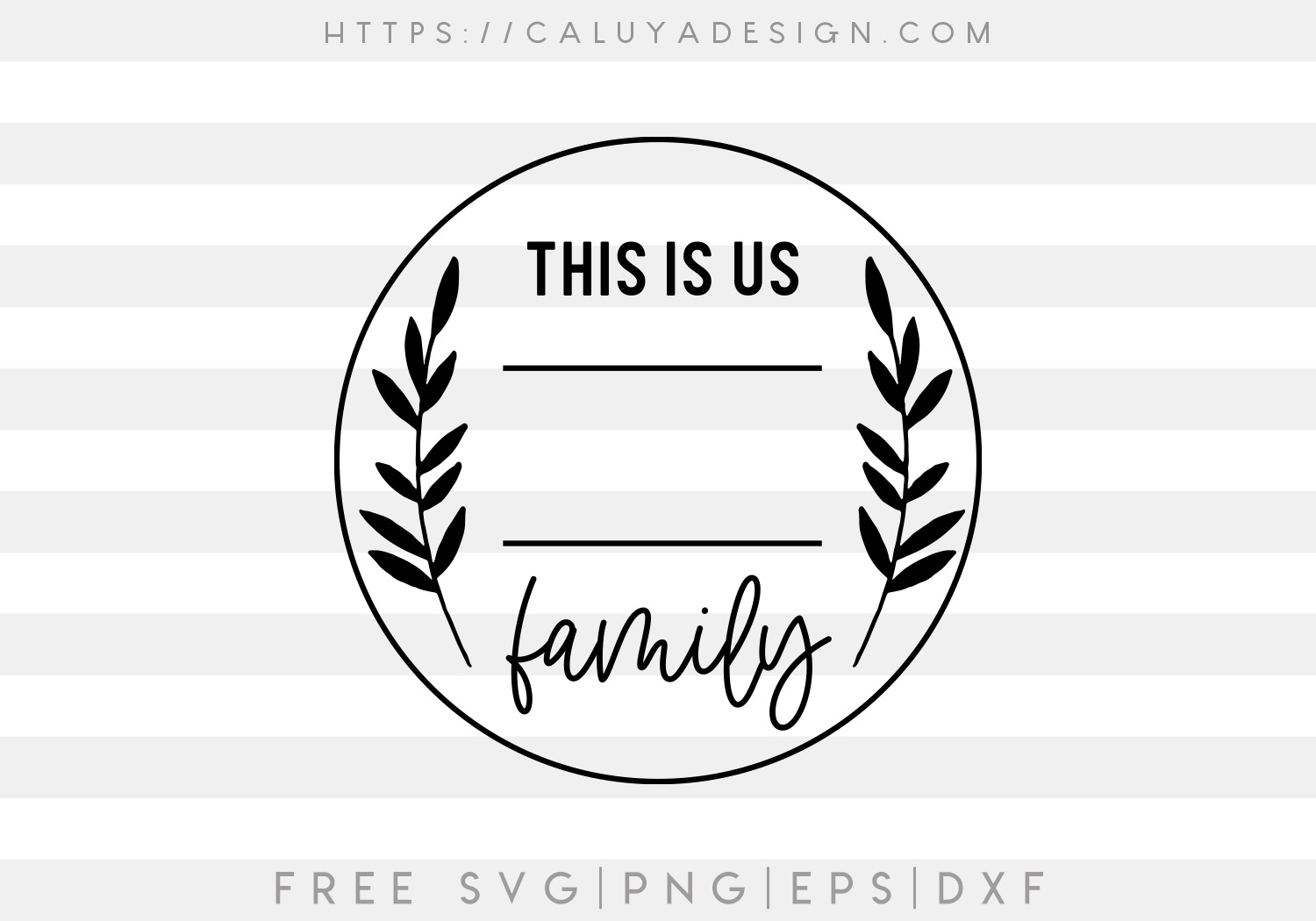 Free Family Monogram Circle SVG