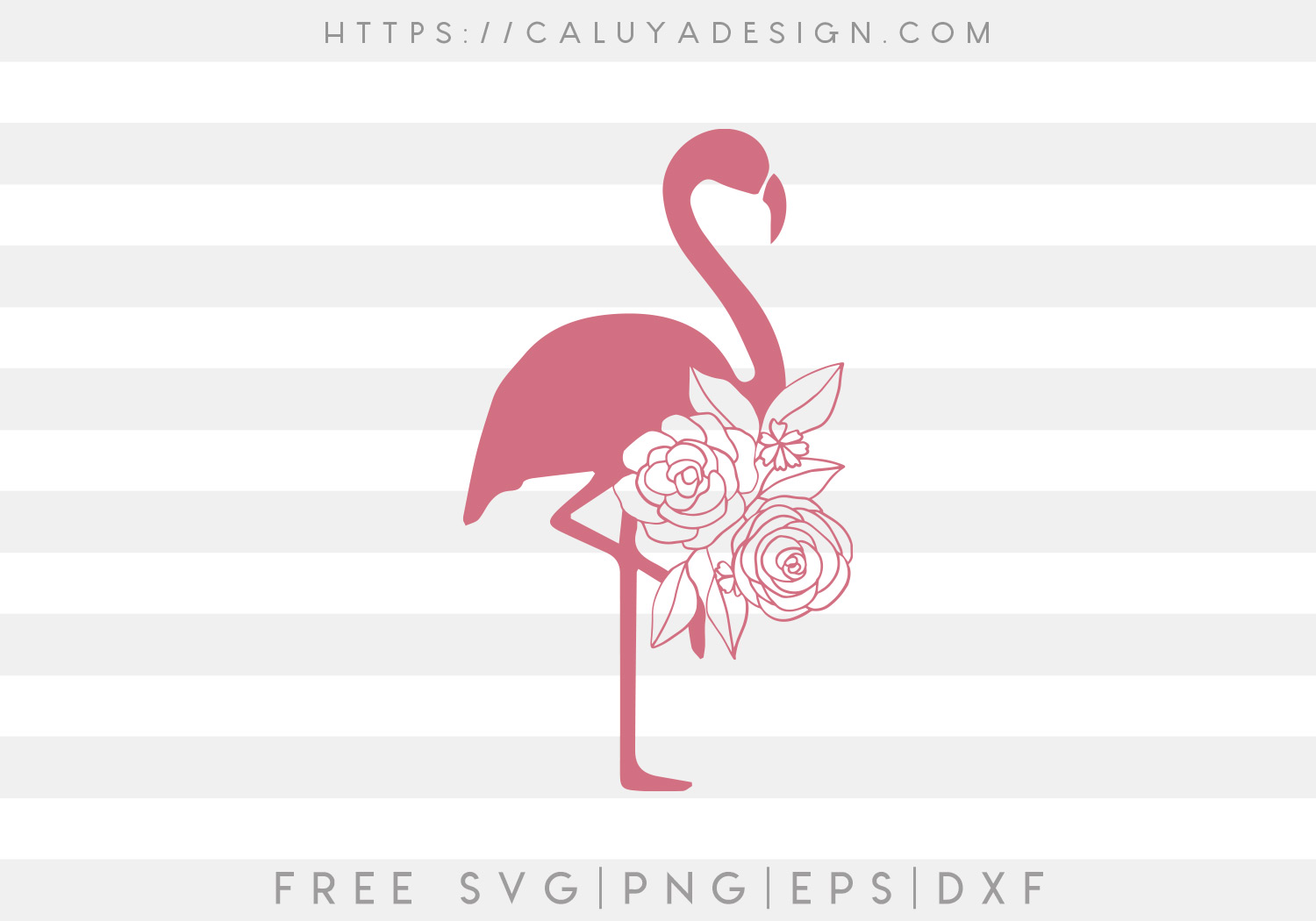 Free Floral Flamingo SVG