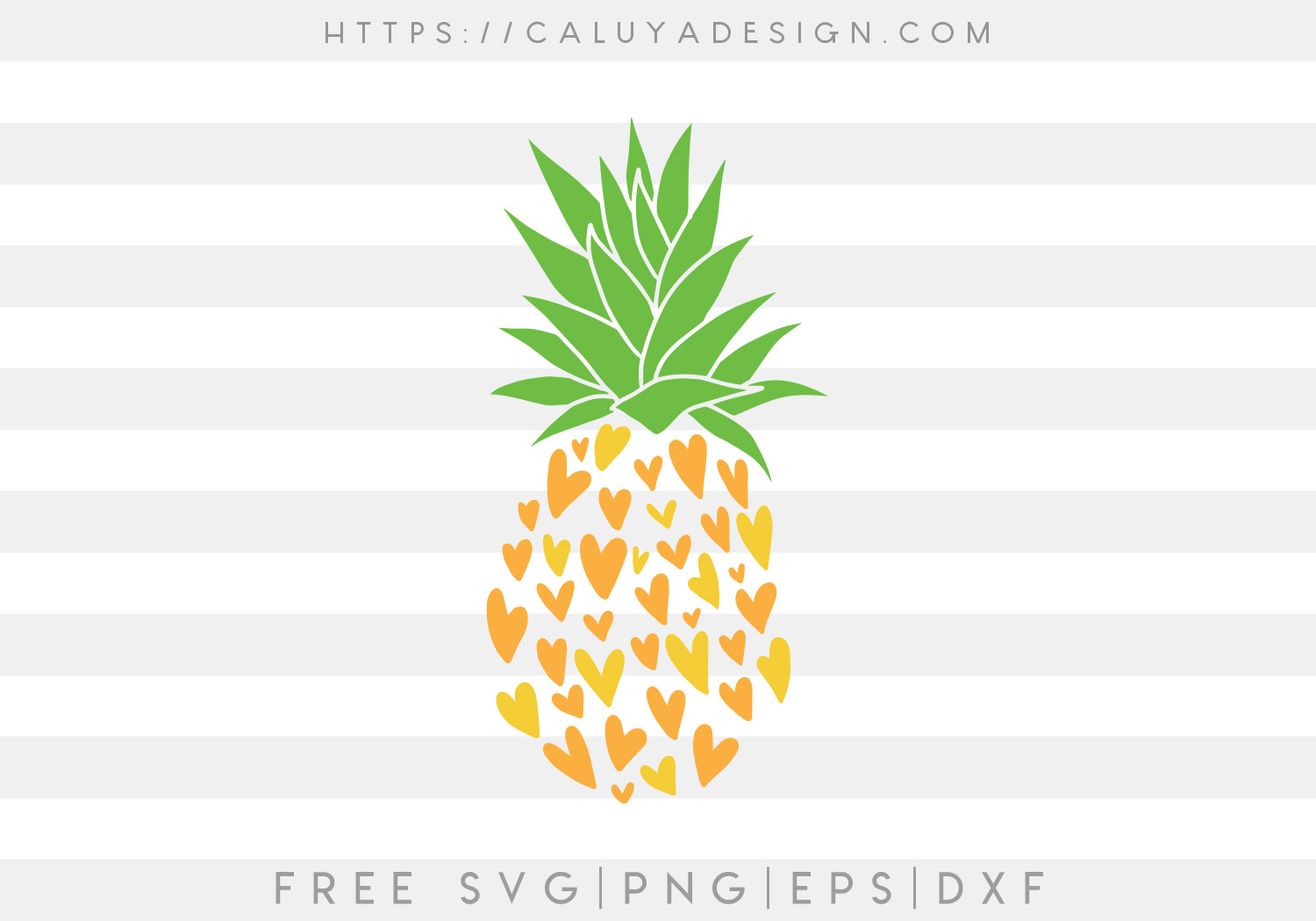 Free Heart Pineapple Svg Caluya Design