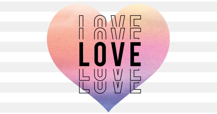 Free Love With Pink Heart Sublimation PNG