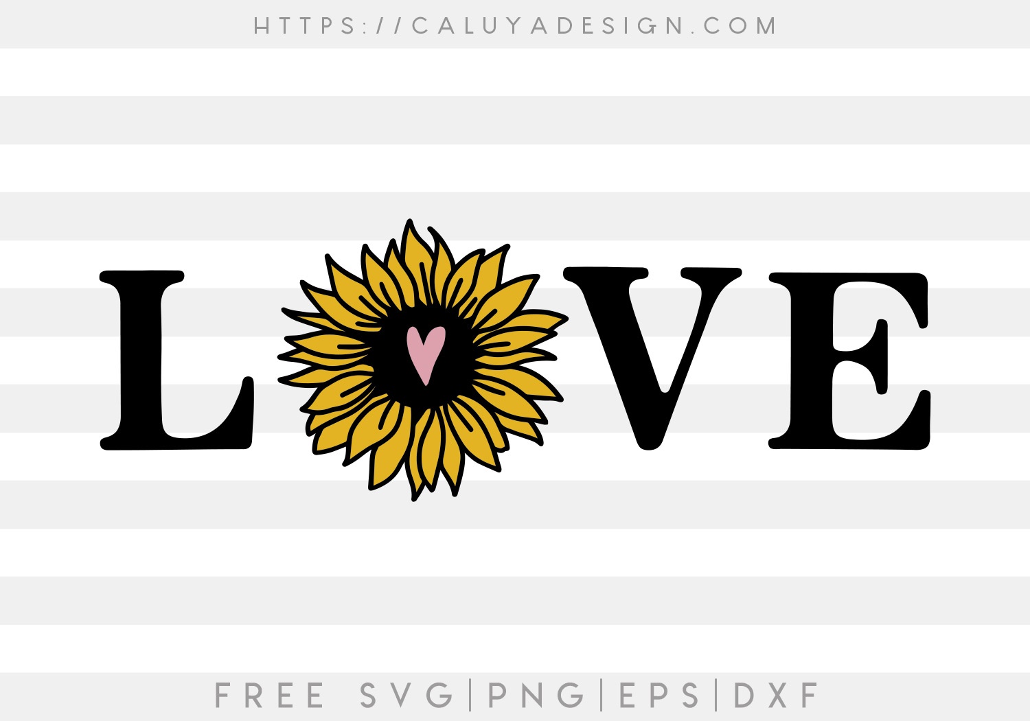 Free Sunflower Love SVG