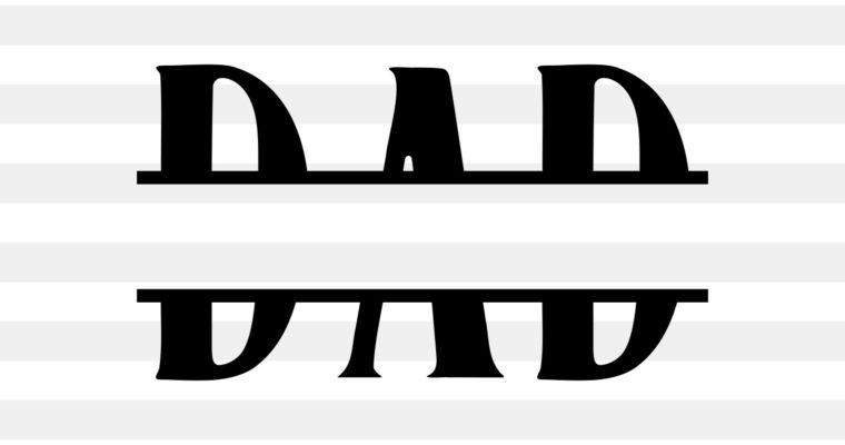 Free Dad Split Monogram SVG