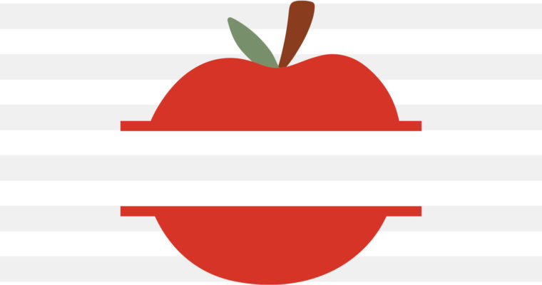 Free Apple Split Monogram SVG