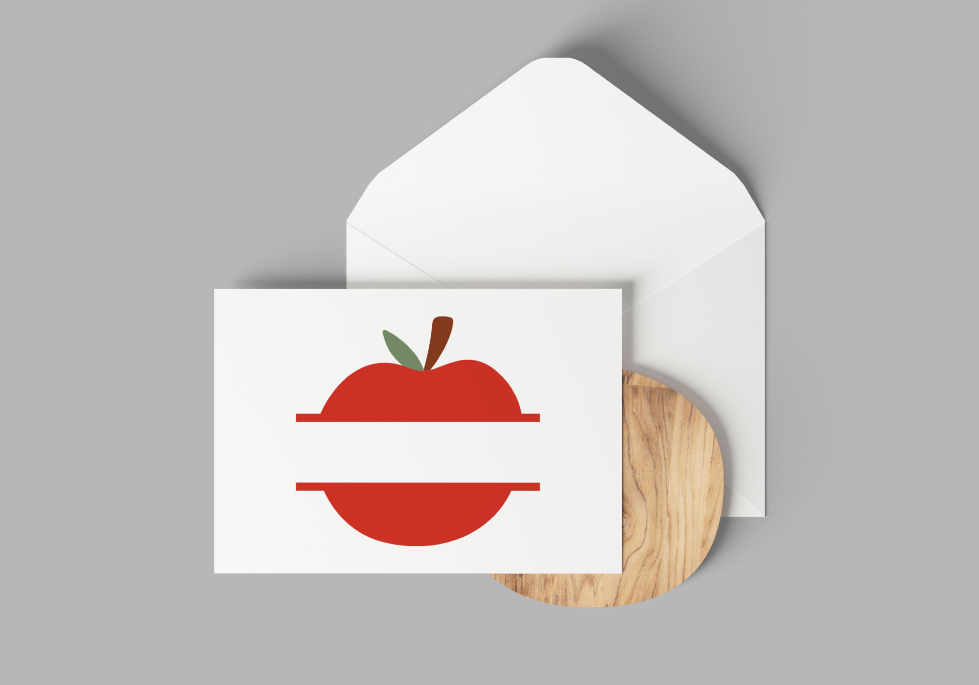 Free Apple Split Monogram SVG