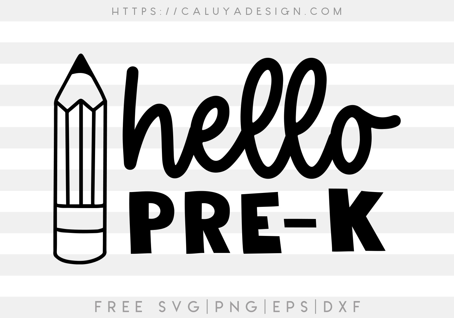 Free Hello Pre K SVG