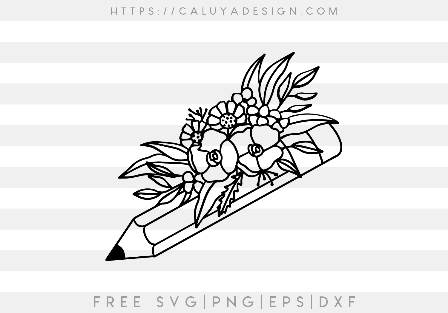 Free Floral Pencil SVG