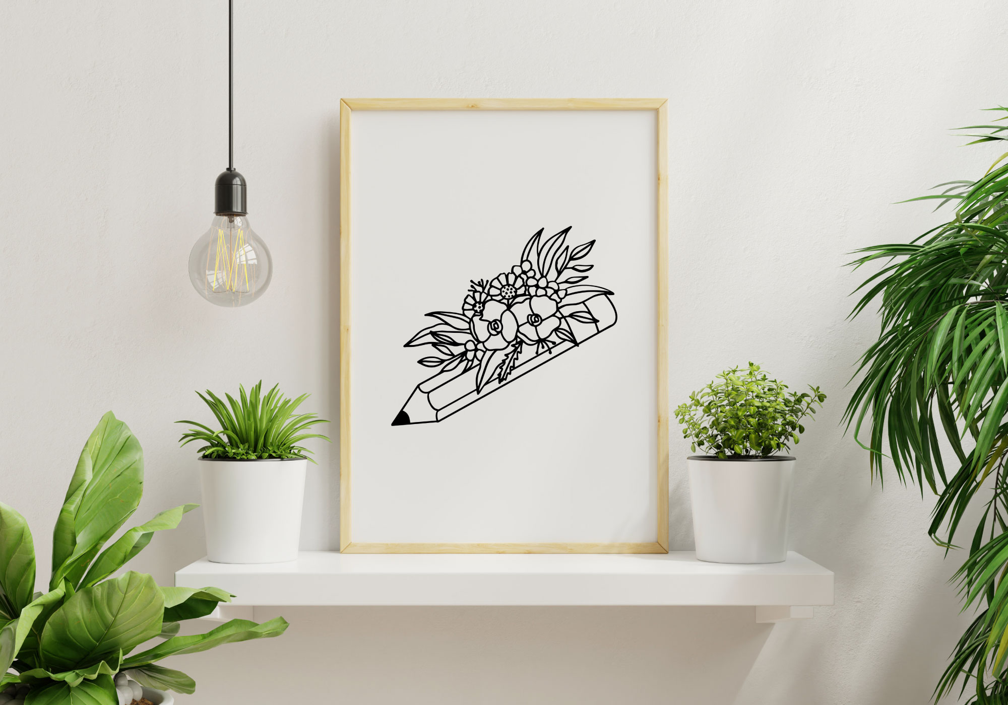 Free Floral Pencil SVG