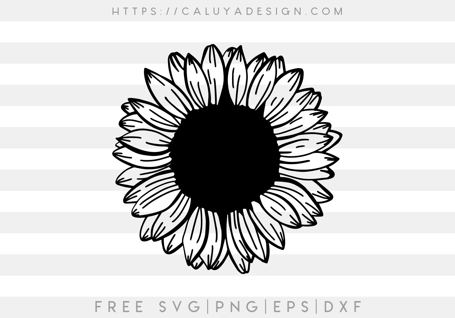 Free Handwritten Sunflower SVG