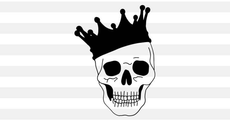 Free Skull With Crown SVG