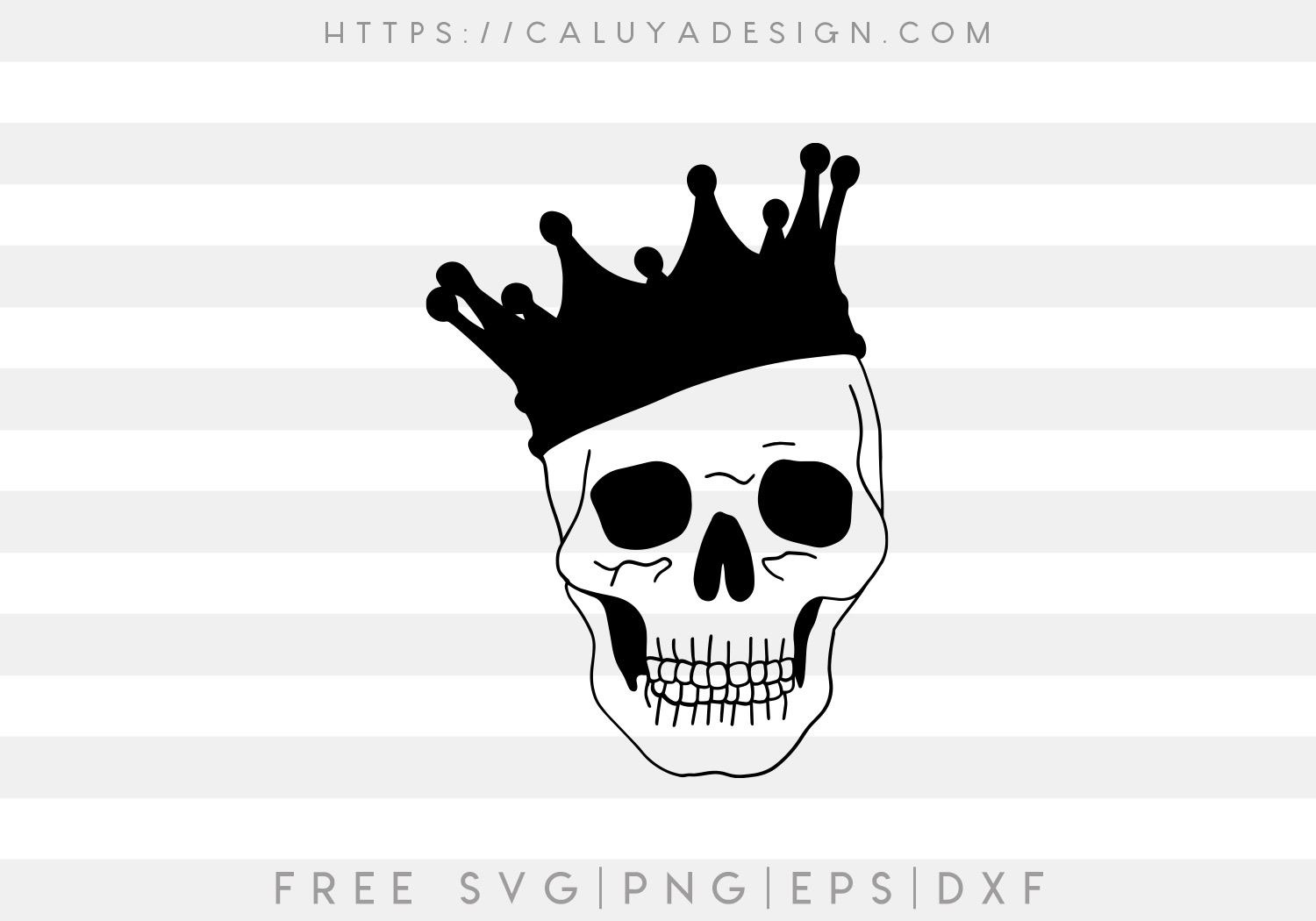 Free Skull With Crown SVG