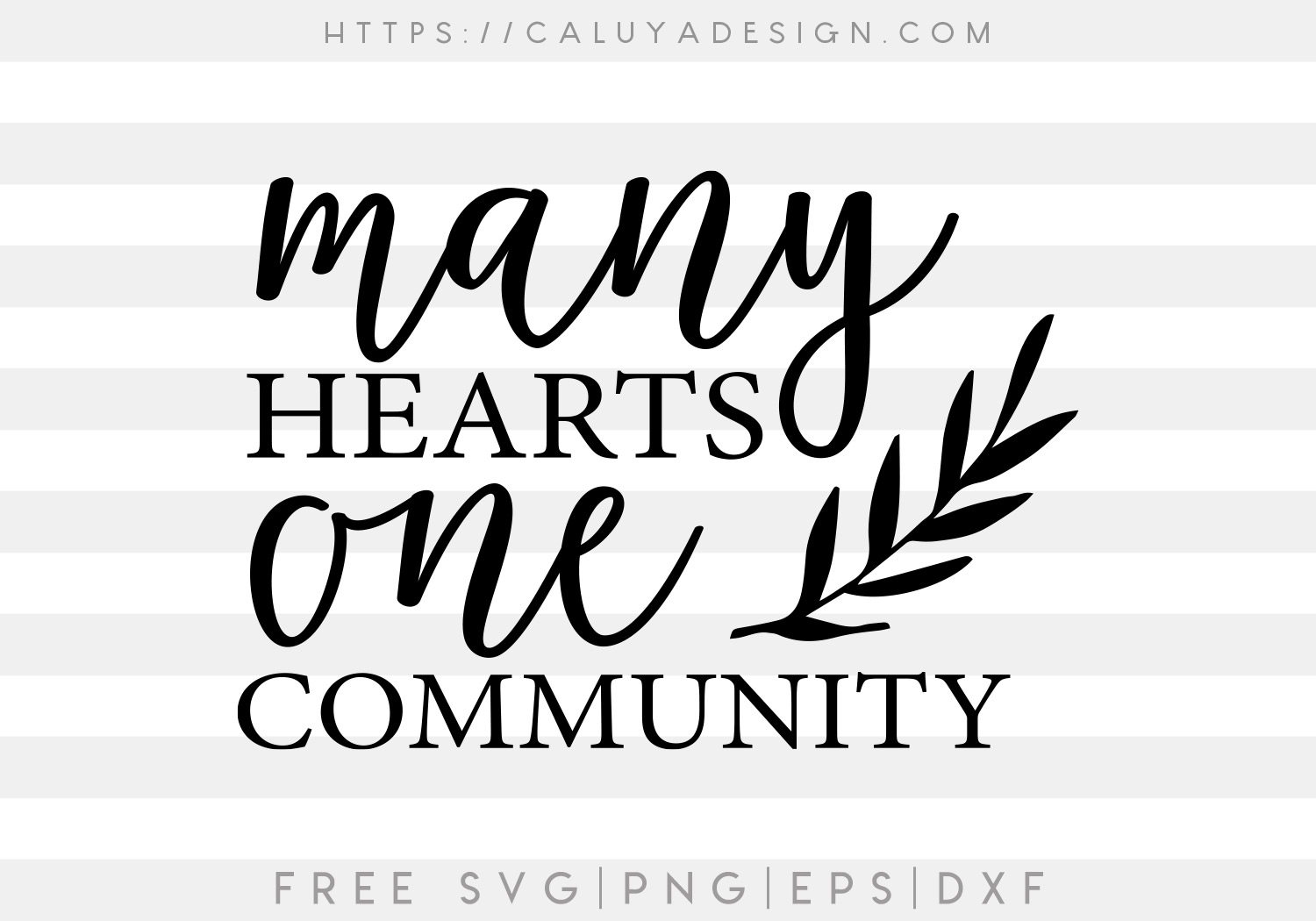 Free Many Hearts One Community SVG Cut File